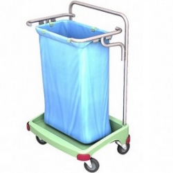 Pojedynczy wózek na odpady AssepticoSplast TSOA-0001